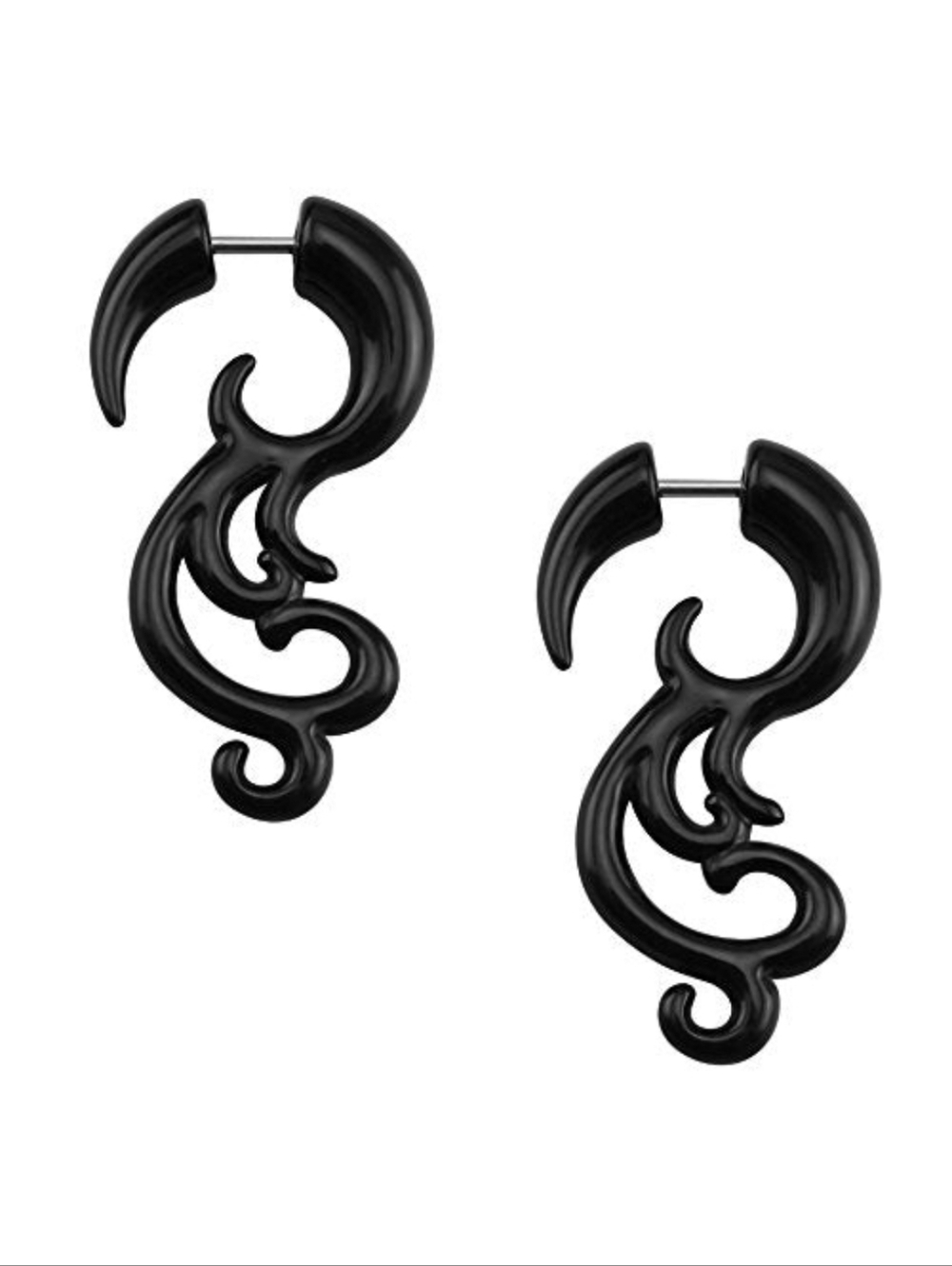 Faux gauge earrings